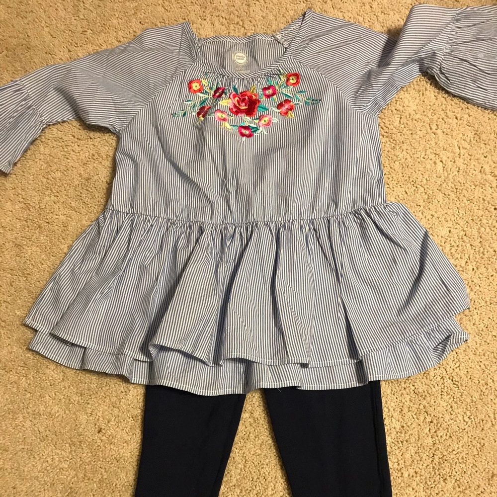 Beautiful half long sleeves shirt with Capri pants